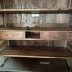 Large carved antique wardrobe – solid wood – country style / farmhouse