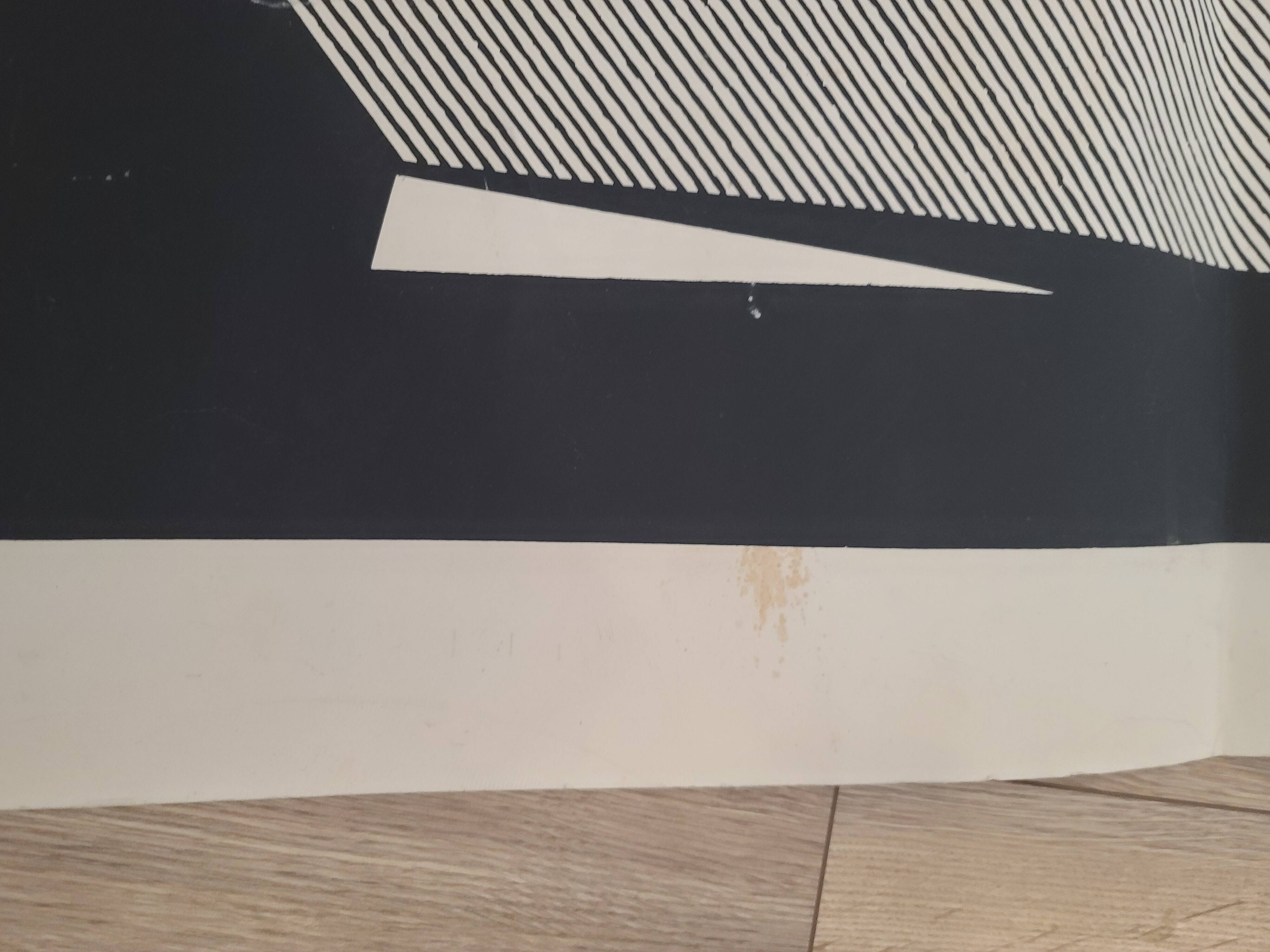 Contemporary Abstract Print Signed L.J. Griner 73 - #CAMR