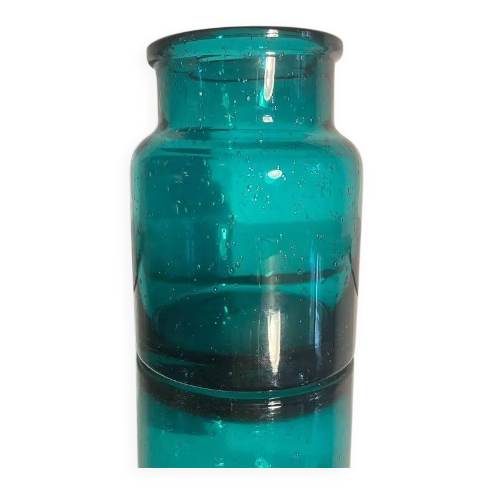 Vintage blown glass pot