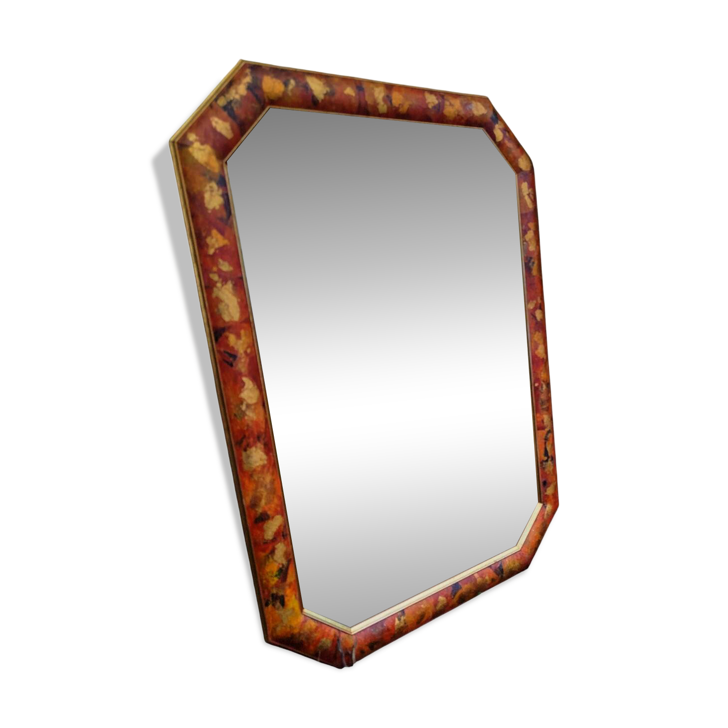 Bevelled octagonal mirror from the 1980s.