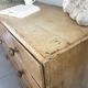 Vintage solid pine English trade counter furniture