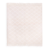 Beige Berber kilim with diamond patterns 215 x 205 cm