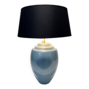 Blue ceramic lamp by Kosta