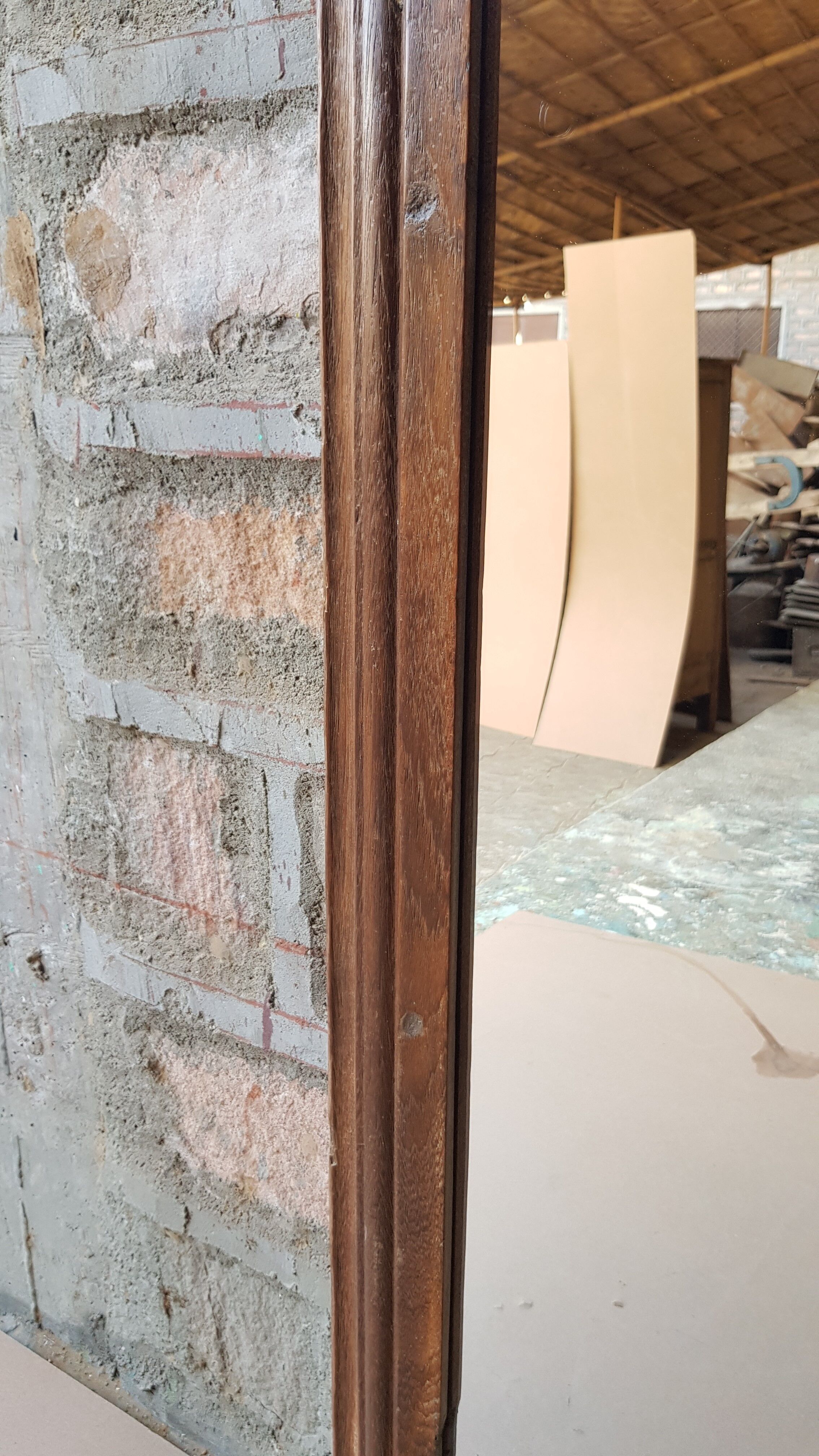 Old Burmese teak mirror