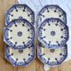 6 dessert plates ironstone Longchamp Rouen 19th century