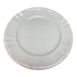 round dish Diam 31.5 Ivory Digoin Sarreguemines with gadroons