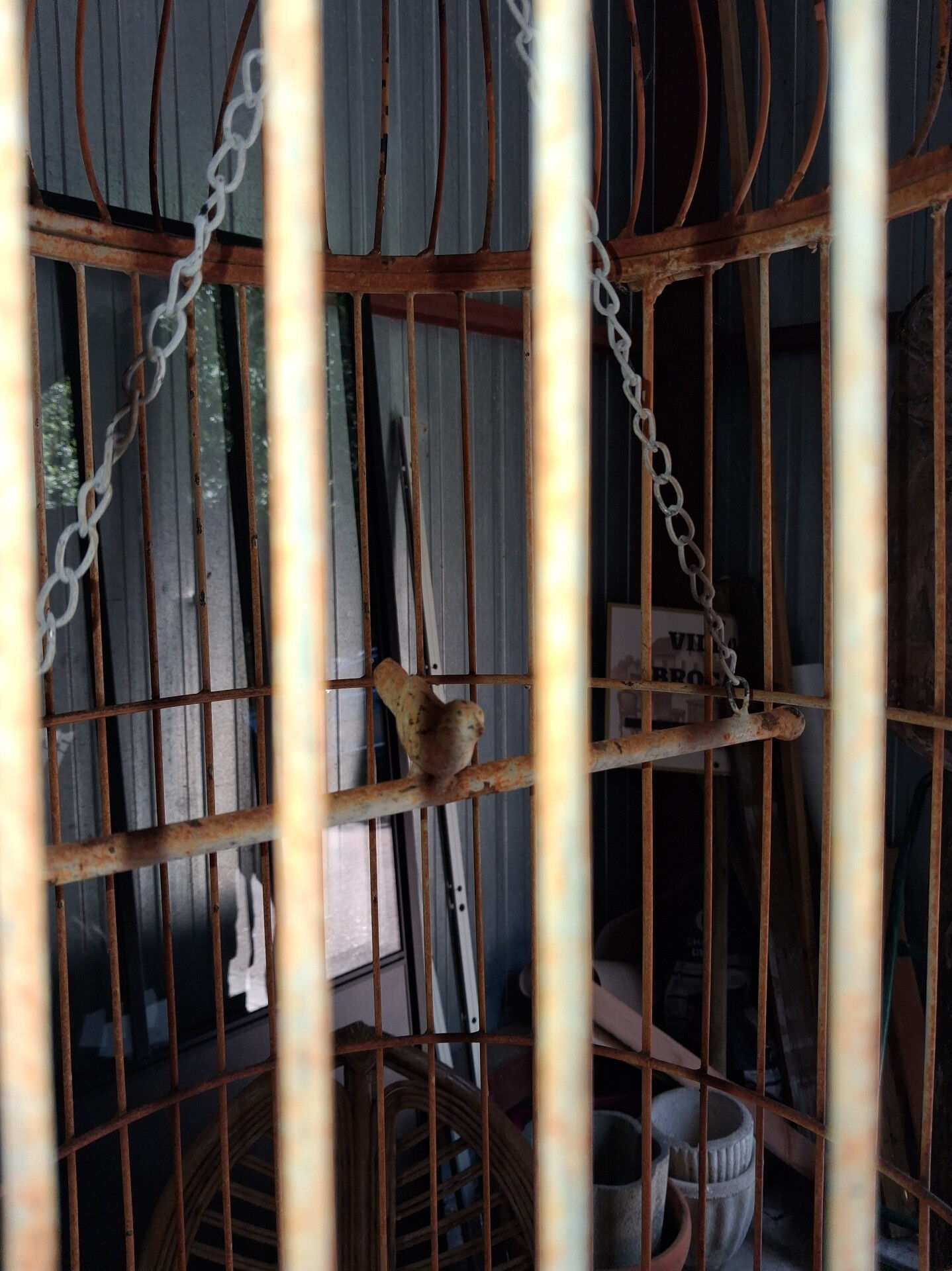 Very large decorative metal birdcage -
