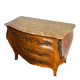 Louis XV style commode in wood and marble