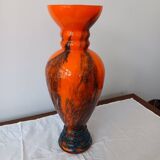 Ancien grand vase en verre soufflé