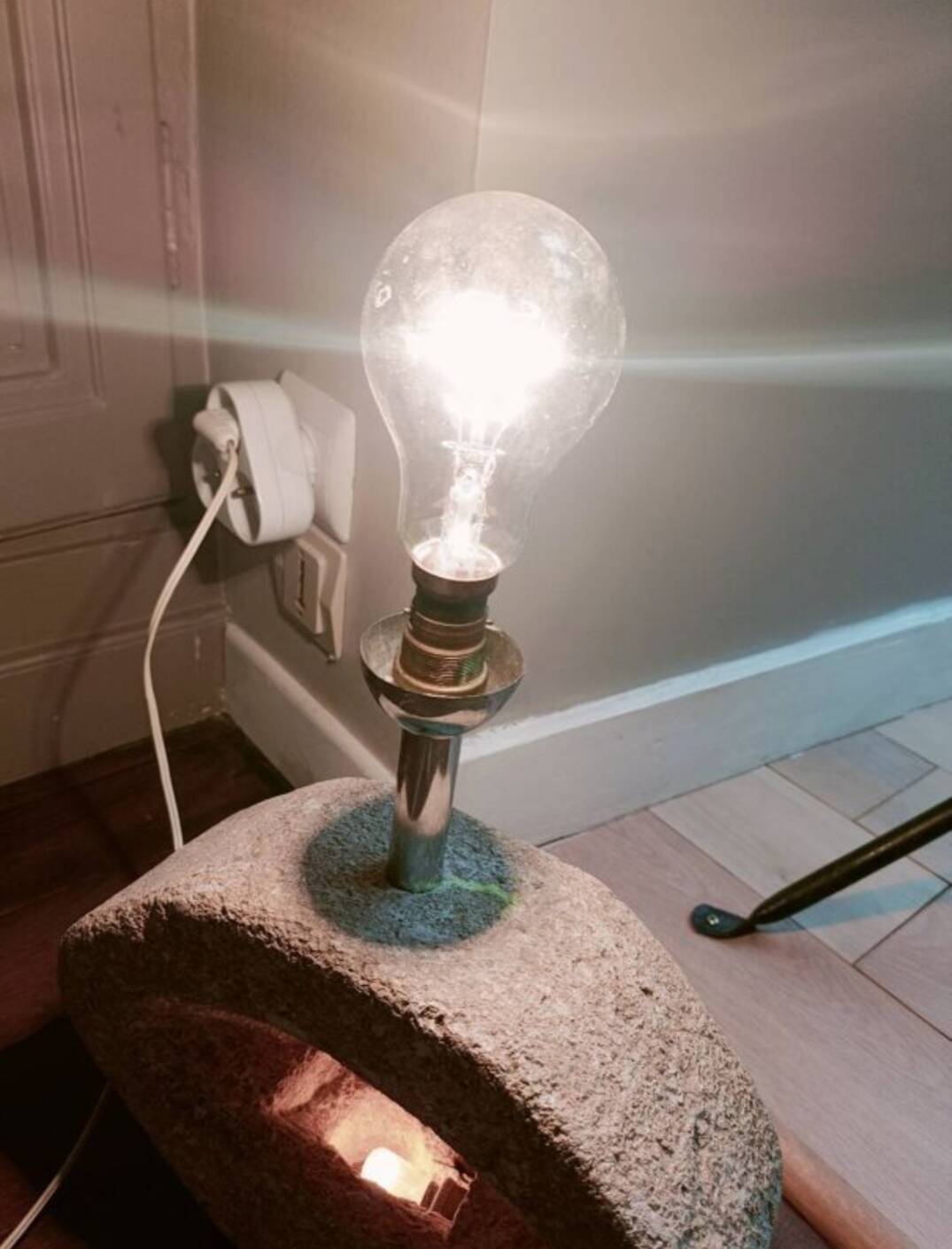 Stone lamp from the Pont du Gard, Albert Tormos