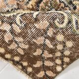 2x9 Rug For Floral Green Turkish Vintage Runner Rug, 64x279Cm SKU 24965