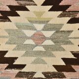 3x10 Pink & Cream Vintage Kilim Runner Rug, 81x306Cm