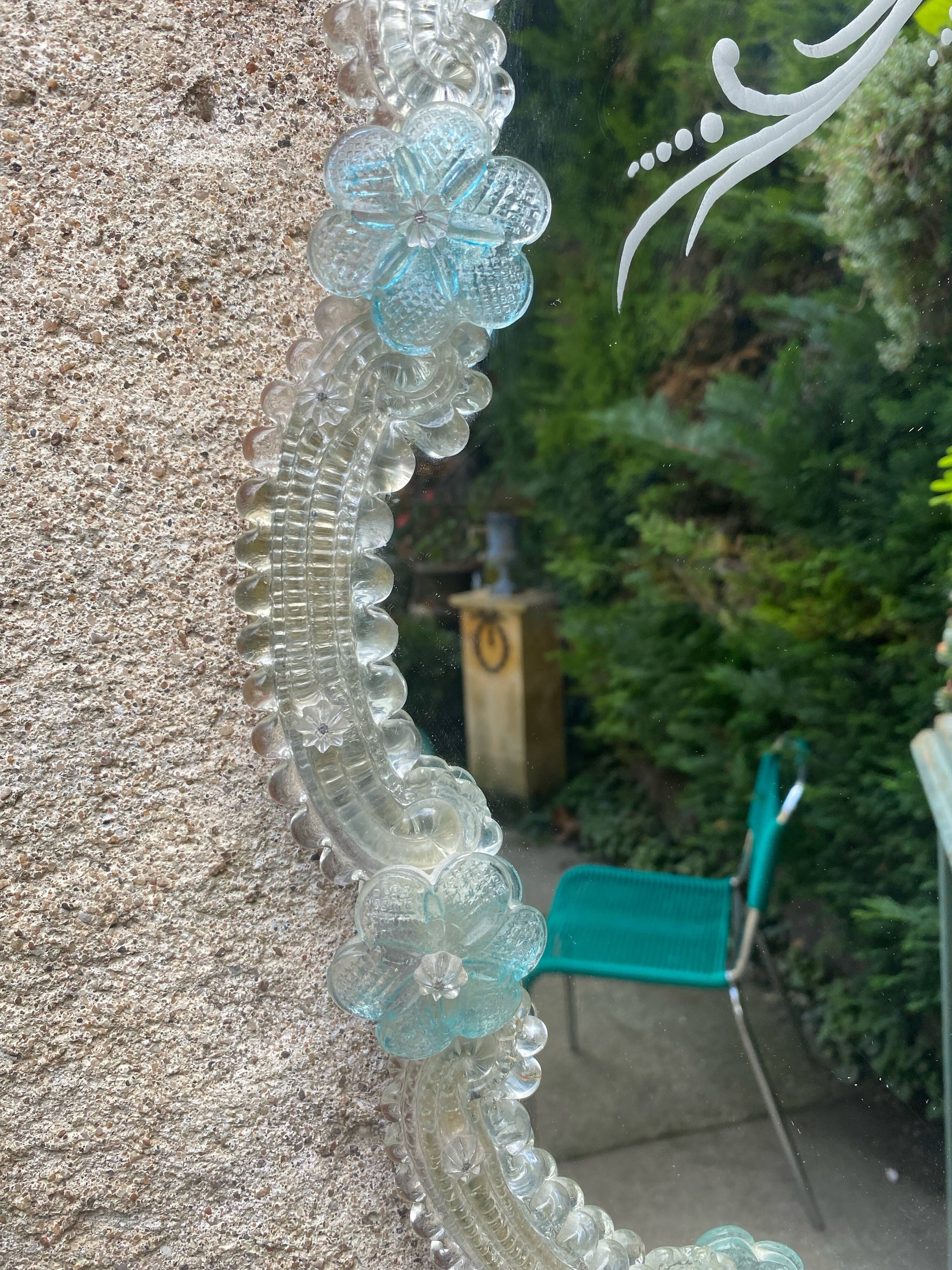 Venetian mirror Murano 1950 53x58cm