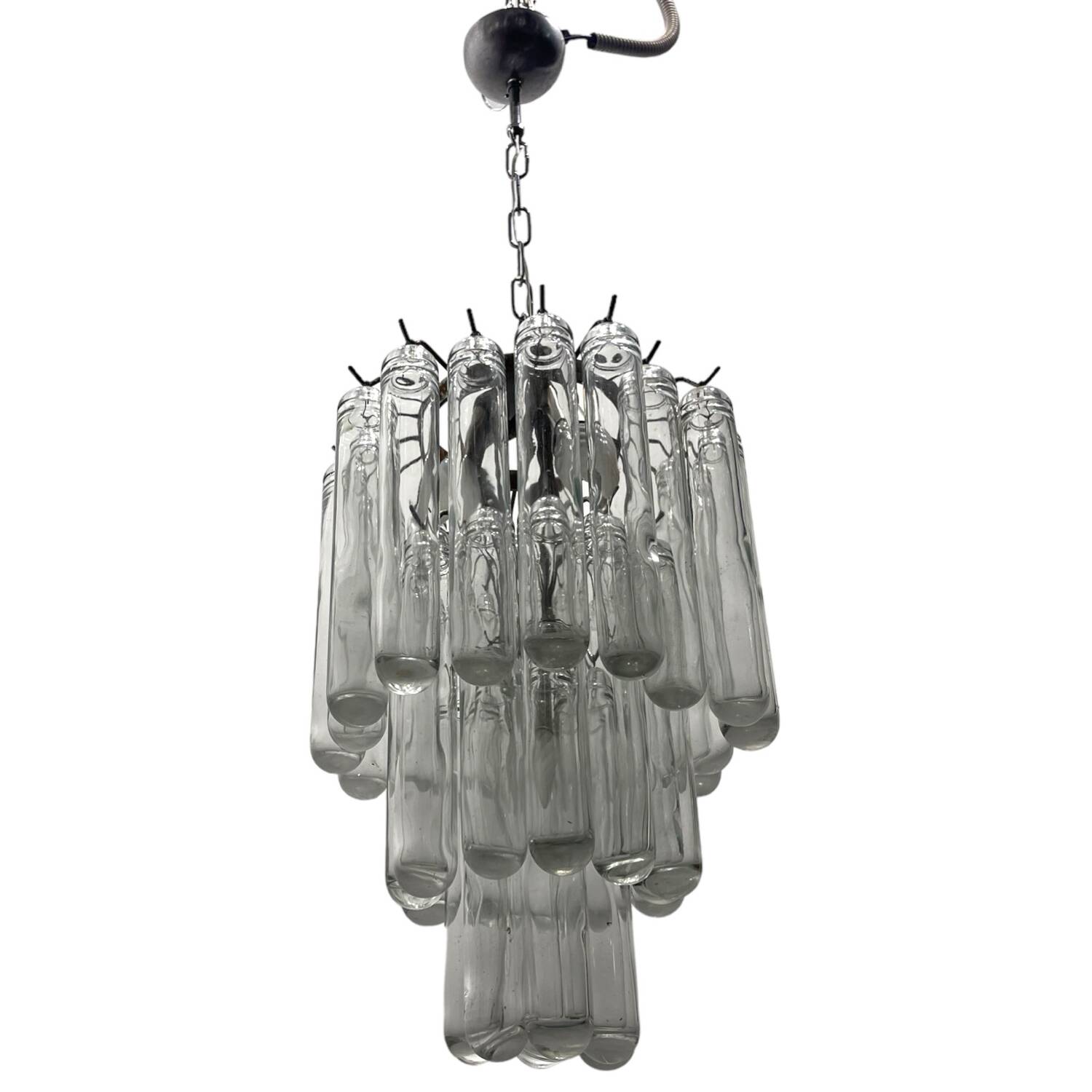 Murano Glass Tube Chandelier 1970’s