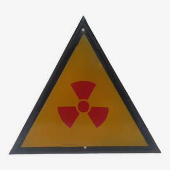 Vintage Enamel Sign: radioactive