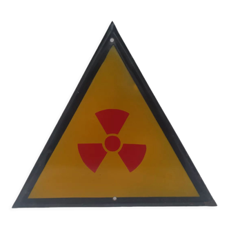 Vintage Enamel Sign: radioactive
