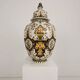 Makkum Tichelaar lidded pot, hand-painted porcelain – Dutch