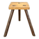 Tabouret brutaliste tripode bois massif claveté