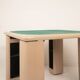 Pierluigi Molinari Lacquered Wood and Green Felt Game Table for Pozzi 1970