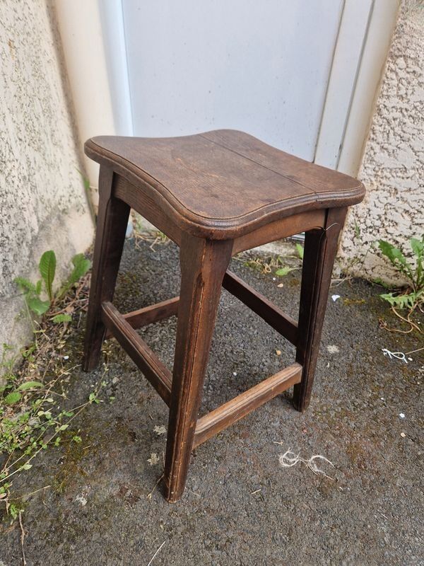 Antique solid wood stool cottage