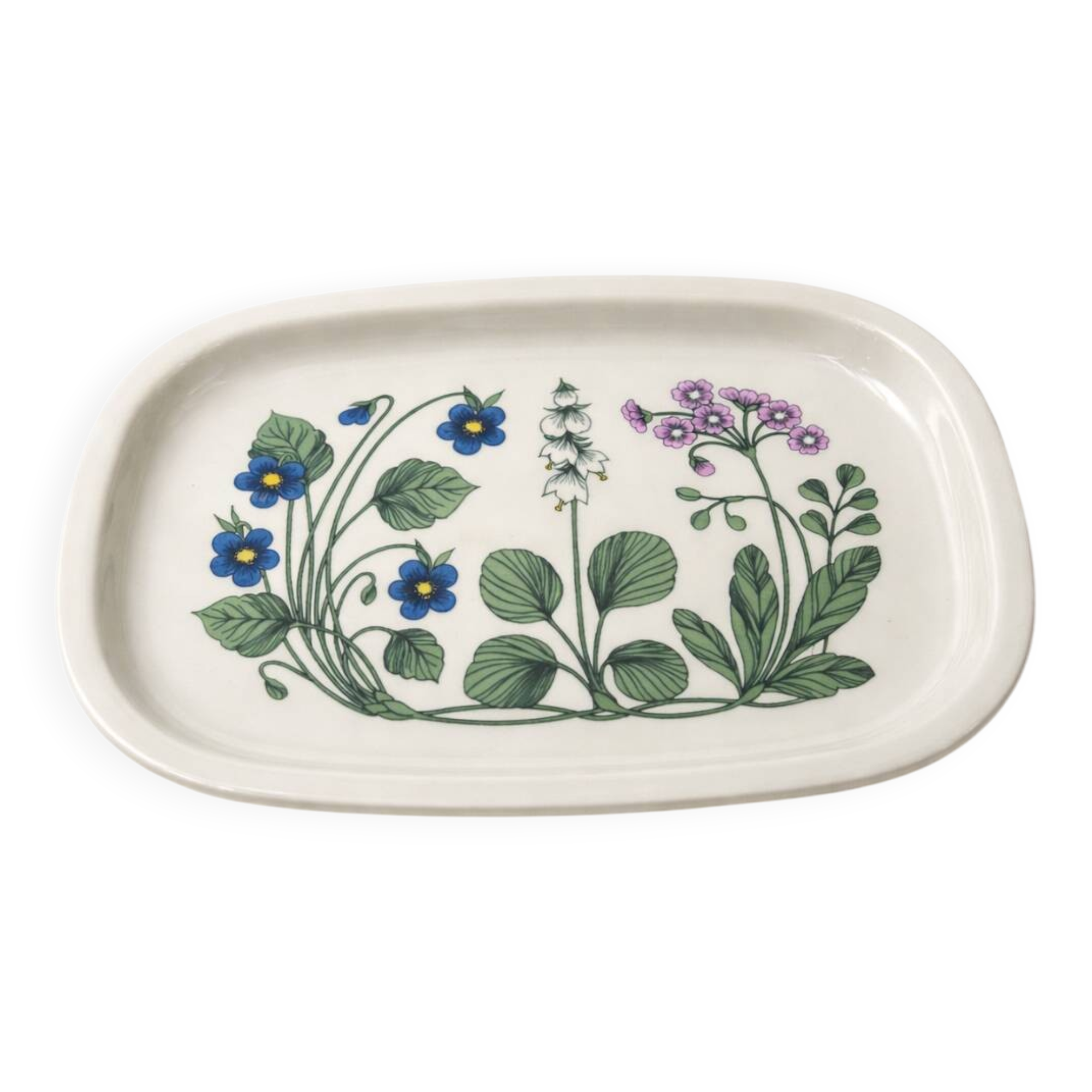 Large plate Arabia Finland "Flora" – Esteri Tomula – 1970s