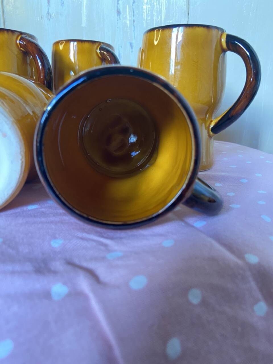 Vintage orange mugs 70s