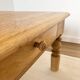 Large farmhouse-style coffee table with drawers, renovated oak.