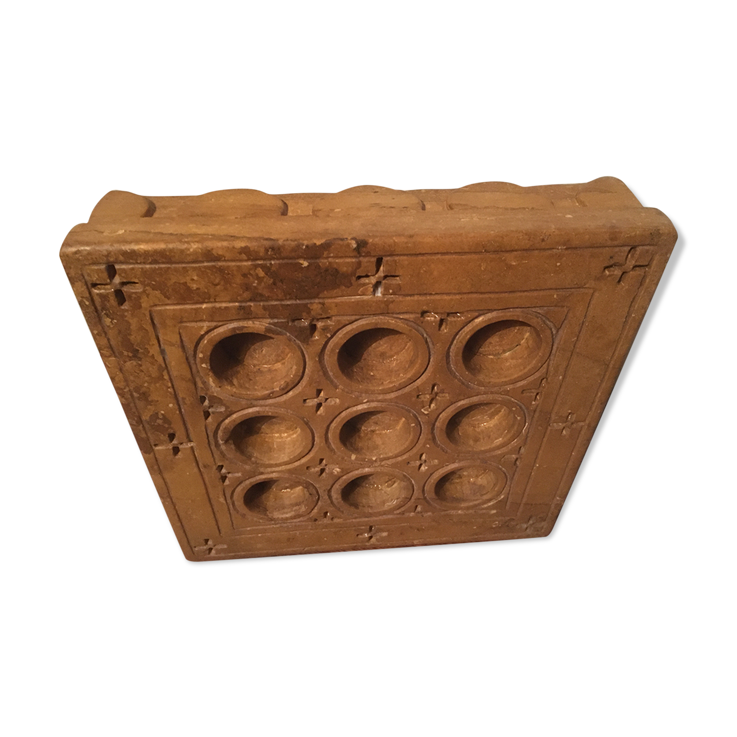 Carved candle holder "Pierre de Jaisalmer"