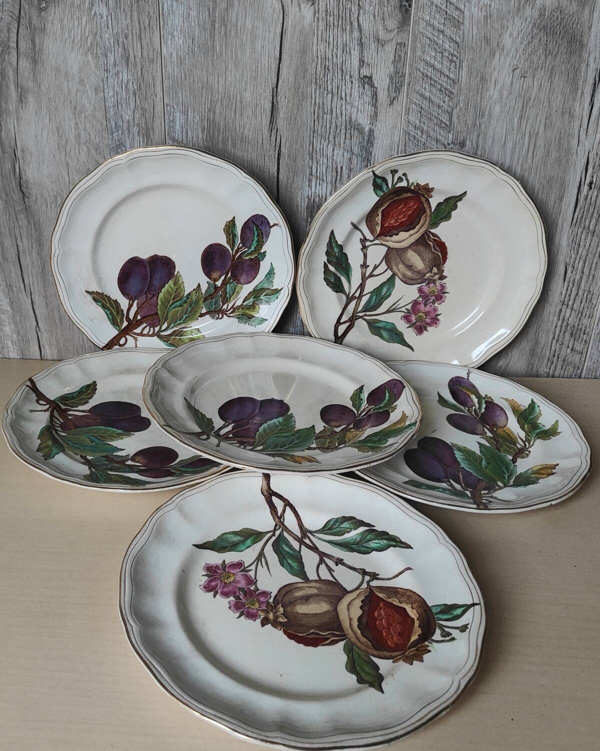 Longchamp Terre de Fer Fruit Plates
