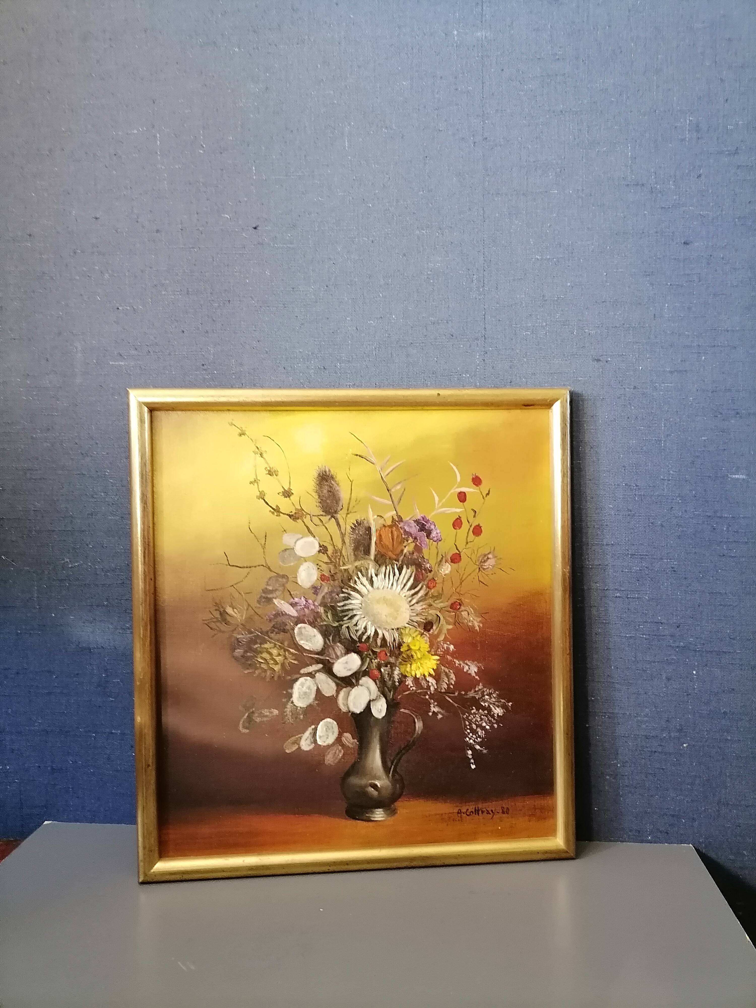 Tableau Andrée Cottray 1980, bouquet