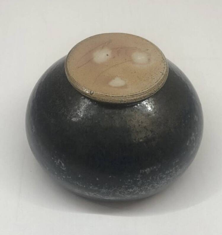 Glazed ceramic vase signed Pitot
