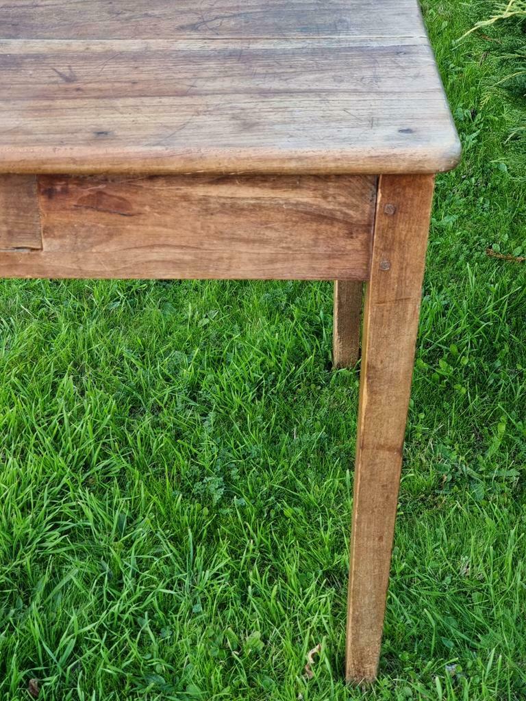 Antique farmers table French kitchen table walnut