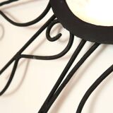 Large black metal sun mirror, 1970s