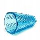 Studs vase, modernism, blue glass, Ząbkowice, Poland, 1970s