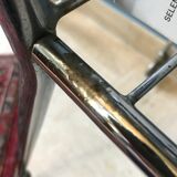 Vintage chrome and smoked glass wheeled dessert