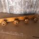 Portemanteau mural vintage 4 patères en bois tourné