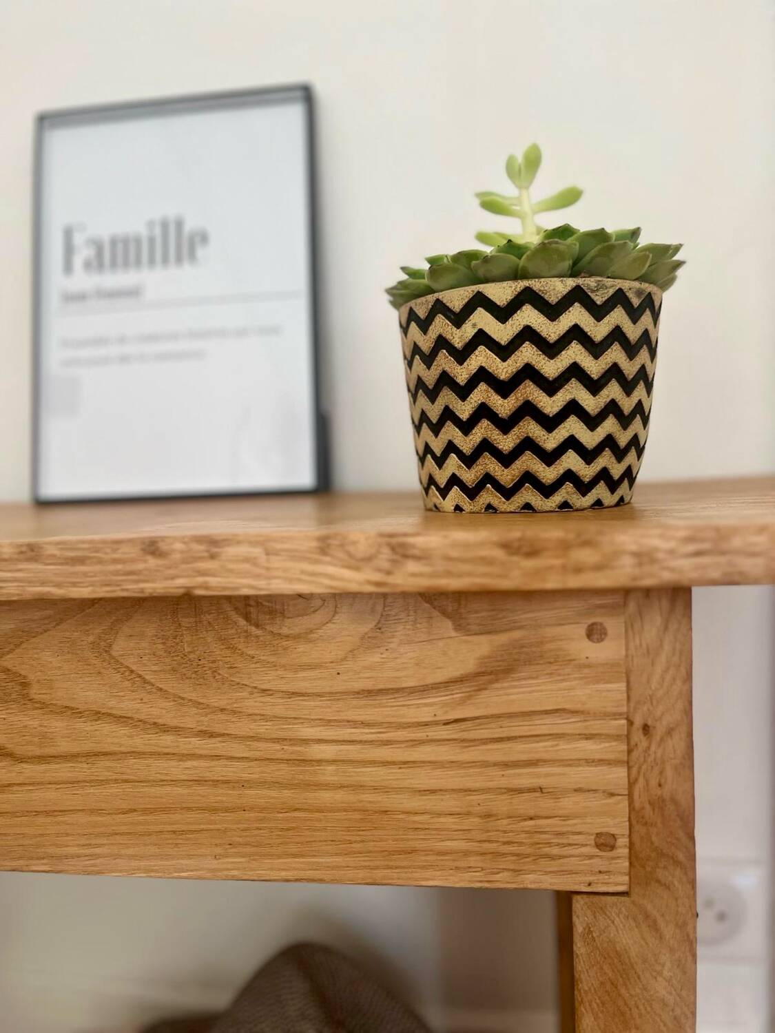Console en bois massif