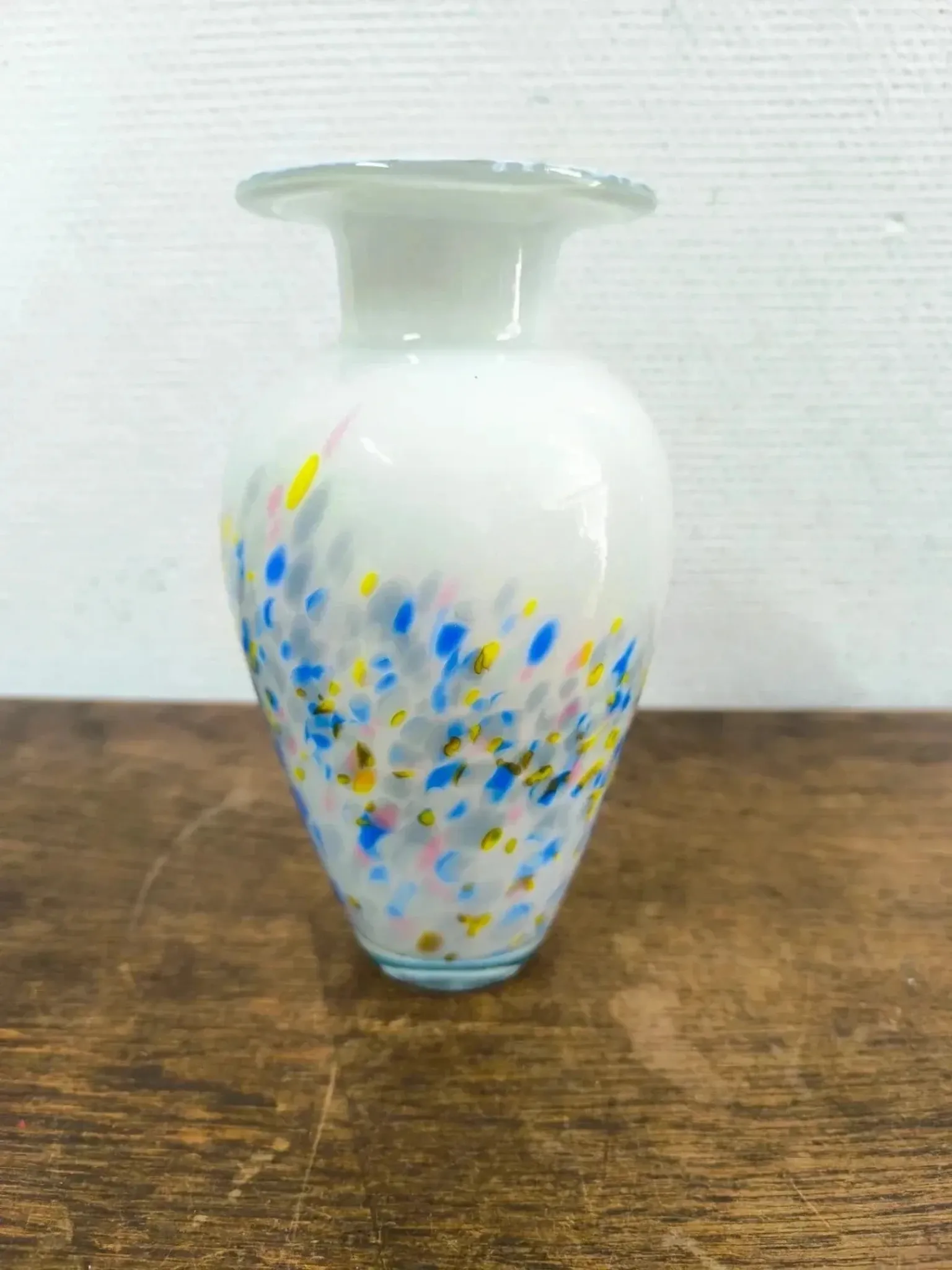 Vintage glass art vase Hans Jürgen Richartz 23 cm