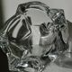 Large antique Daum crystal ashtray