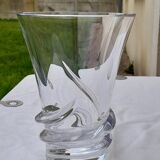 Crystal vase signed Daum France
