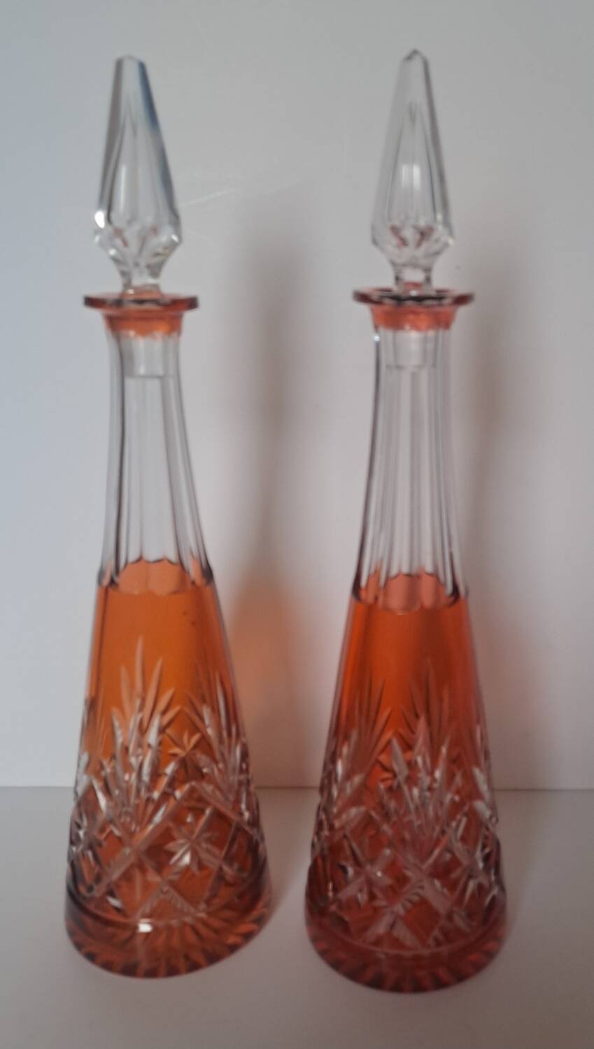 Crystal liqueur service from Saint Louis, Massenet model.