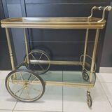 Vintage trolley in gilded and silvered bronze