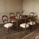 Antique Louis-Philippe chairs in walnut and fabric, Italy, 19th century.