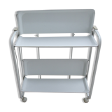 Serving white folding rolling table