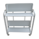 Serving white folding rolling table