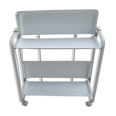 Serving white folding rolling table