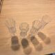 Cut crystal footed glasses — Set of 4