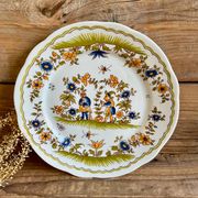 Assiette « Vieux Moustiers » reproduction vintage