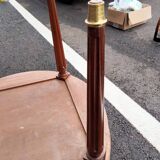 Table basse bouillotte ancienne plateau marbre style louis xvi