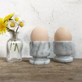 Pair of marble eggcups